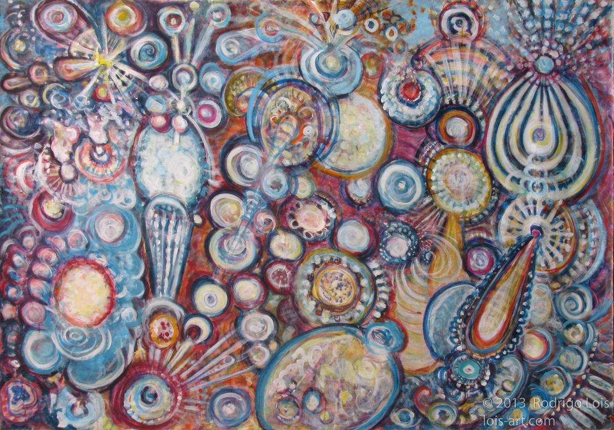 15 Cosmic energy-acrylic on canvas 49x70&#34;