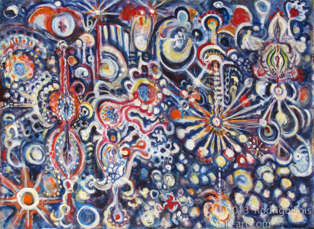 12 Healing through fire-acrylic on canvas 35x48&#34;