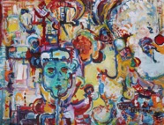 3 Carnival Jan 2008 acrylic on paper 22X30”