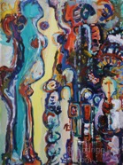 6 Her Feb 2008 acrylic on paper 22X30”