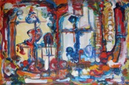 15 Idols Mar 2008 acrylic on paper 22X30”