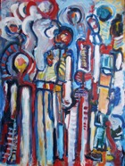 17 Visit Apr 2008 acrylic on paper acrylic on paper 22X30”
