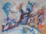 19 Death of ego Apr 2008 acrylic on paper 22X30”