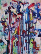 27 Ascencion Jun 2008 acrylic on paper 22X30”
