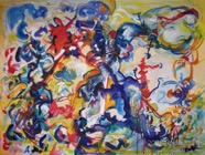 28 Climbing Jun 2008 acrylic on paper 22X30”