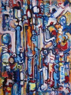 29 Birth Jul 2008 acrylic on paper 22X30”