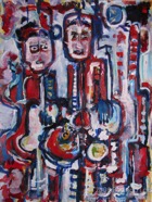 30 Duality Jul 2008 acrylic on paper 22X30”