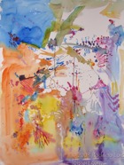 36 Riding waves Aug 2008 acrylic on paper 22X30”