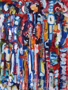 38 Introspection Aug 2008 acrylic on paper 22X30”
