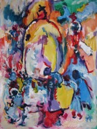 51 Followers Sep 2008 acrylic on paper 22X30”