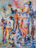 56 Gathering Sep 2008 acrylic on paper 22X30”