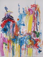 57 Mountain carnival Sep 2008 acrylic on paper 22X30”