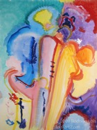 60 Prayer Oct 2008 acrylic on paper 22X30”