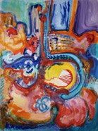 62 Untitled Oct 2008 acrylic on paper 22X30”