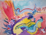 67 The dream Oct 2008 acrylic on paper 22X30”
