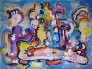 68 Playing Oct 2008 acrylic on paper 22X30”