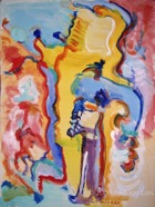 70 Untitled Nov 2008 acrylic on paper 22X30”