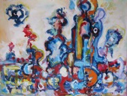 72 Bandwagon Nov 2008 acrylic on paper 22X30”