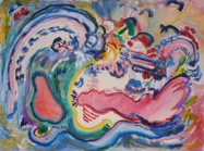 75 Untitled Dec 2008 acrylic on paper 22X30”