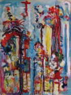 76 Untitled Dec 2008 acrylic on paper 22X30”