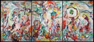 5 The garden Jan 2007 acrylic on paper 67X30”