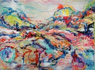 13 Landscape Apr 2007 acrylic on paper 22X30”
