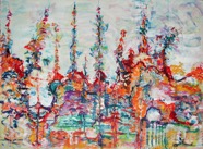 19 Garden Aug 2007 acrylic on paper 30X22”