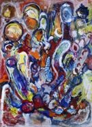 27 Family Nov 2007 acrylic on paper 22X30”