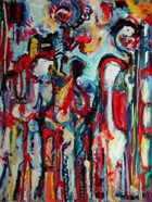 31 Reunion Nov 2007 acrylic on paper 22X30”