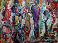 34 Disdain Nov 2007 acrylic on paper 30X22”