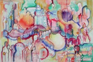 9 Shrine Jan 2006 WC on paper 22X15”