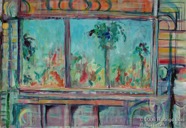 12 Window Jan 2006 acrylic on paper 22X15”