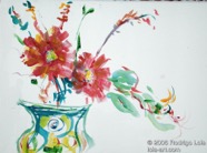 39 Flowers Apr 2006 acrylic on board 16X20”