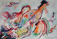 60 Trip May 2006 acrylic on paper 22X15”