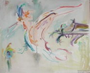 62 Bird Jun 2006 acrylic on canvas 20X16”