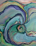 64 Hibiscus  Jun 2006 Acrylic on canvas 16X20”