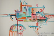 66 Ship Jun 2006 acrylic on paper 22X15”