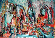 73 Lost Jul 2006 acrylic on paper 22X30”