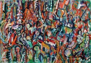 77 Lebanon Aug 2006 acrylic on paper 22X15”