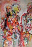 86 Carnival Sep 2006 acrylic on paper 22X30”
