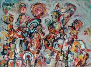 87 Carnival Sep 2006 acrylic on paper 30X22”