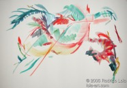 92 Hummingbird Sep 2006   acrylic on board 15X22”