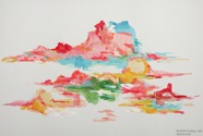 97 Mountains Sep 2006 acrylic on board 13X19”