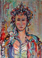 99 Princess Sep 2006 acrylic on paper 22X30”