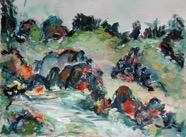 110 Landscape Oct 2006 acrylic on paper 22X30”