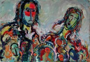 114 Premonition Oct 2006 acrylic on paper 22X15”