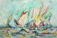 115 Regatta Oct 2006 acrylic on paper 22X30”