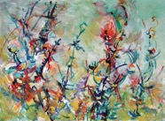119 Grasses Nov 2006 acrylic on paper 22X30”