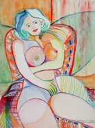 2 Fairie Jan 2005 WC on paper 11X15”