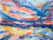 8 Clouds Feb 2005 WC on paper 15X11”